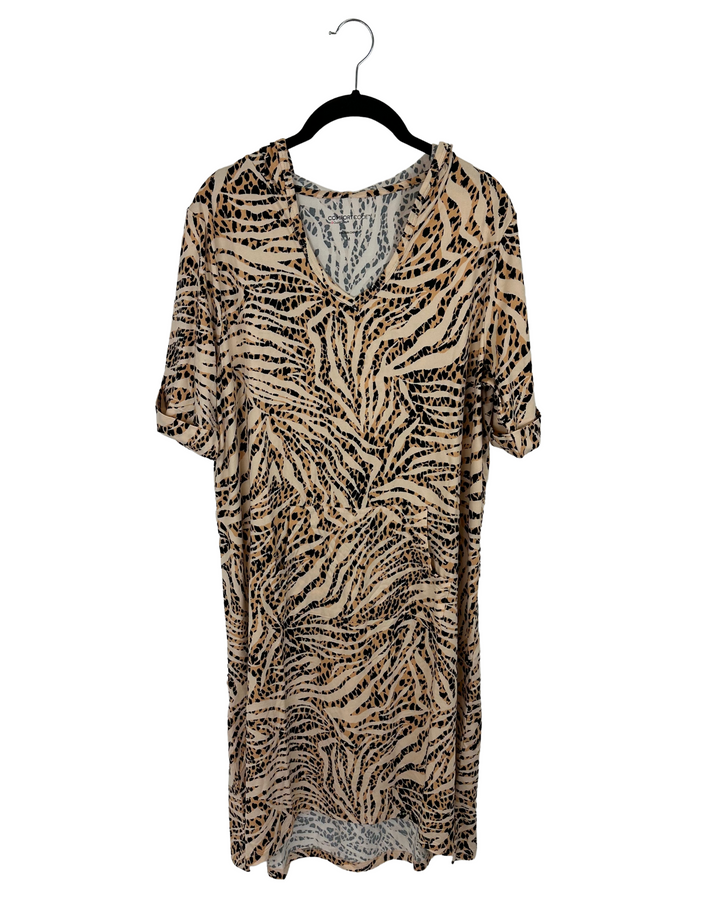 Cheetah Print Dress With Pocket - Size 6/8 and 10/12