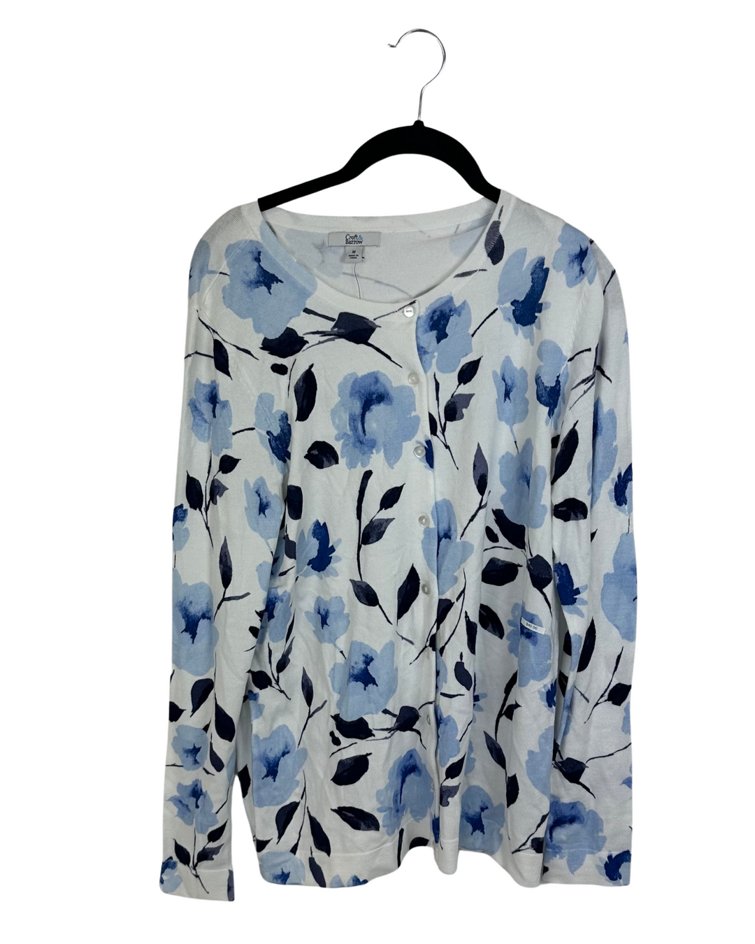 Blue Floral Cardigan - Size 10-12