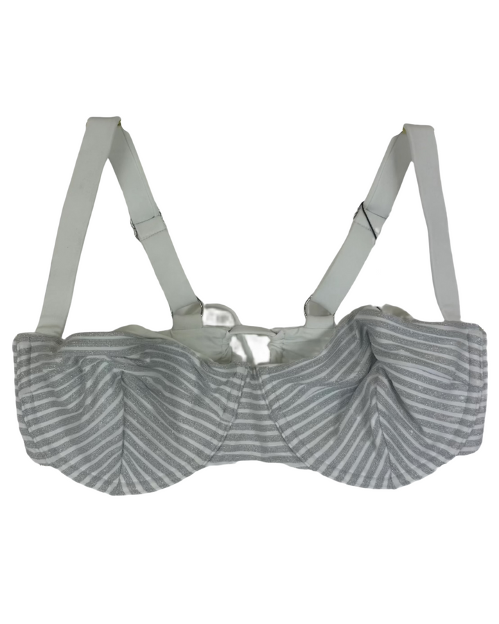 Metallic Silver Underwire Bikini Top - XL, XXL, XXXL