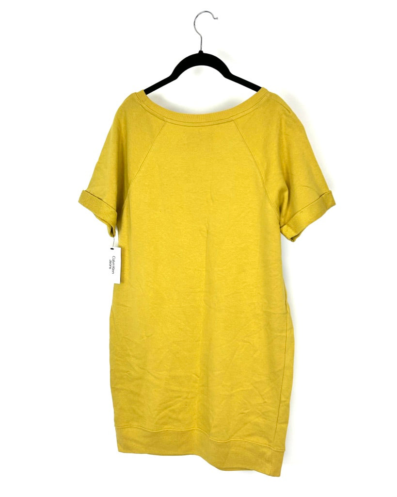 Pale Yellow T-Shirt Dress - Small