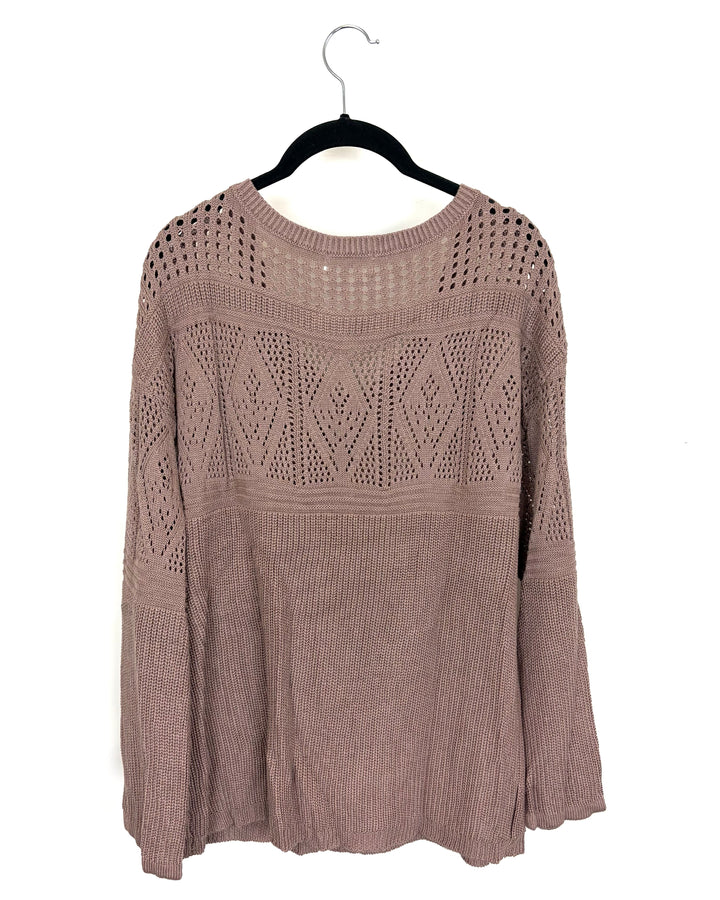 Mauve Long Sleeve Knit Sweater - Size 6/8