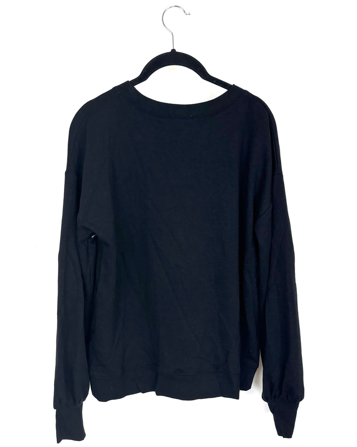 Crewneck Black Long Sleeve - Size 2/4
