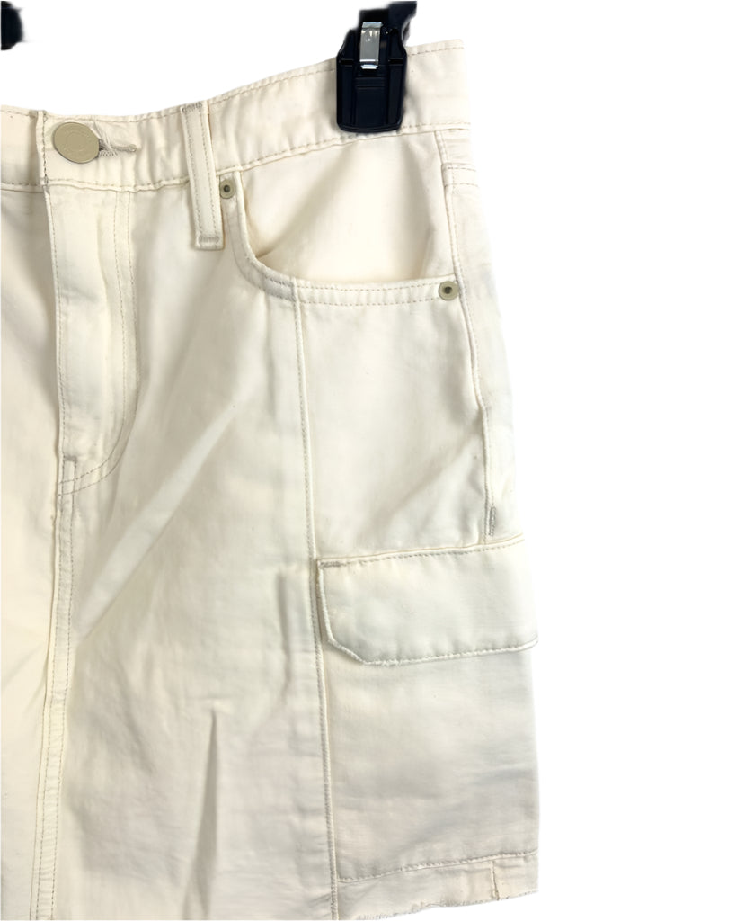 Hudson Cream Cargo Denim Skirt - Size 25 Waist