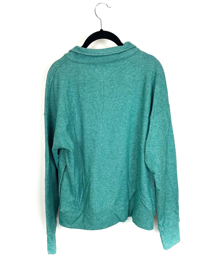 Green Quarter Zip Up - Size 2/4