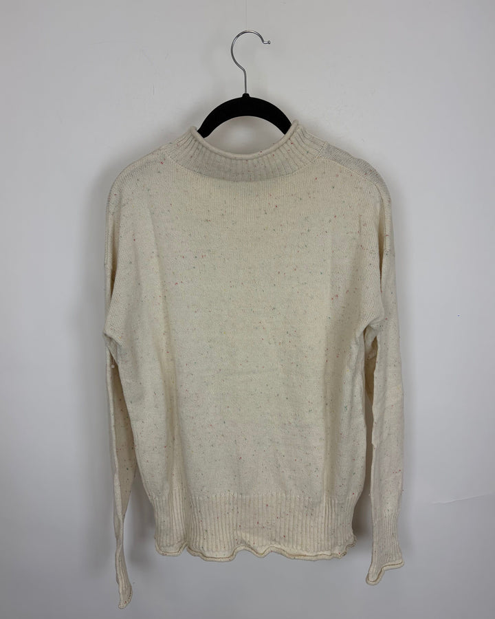 White Mock Neck Sweater - Size 2/4