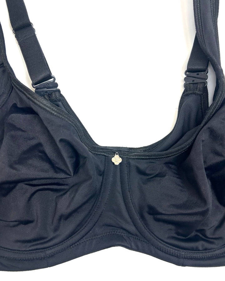 Black Thick Strap Unpadded Bra - Size 38C
