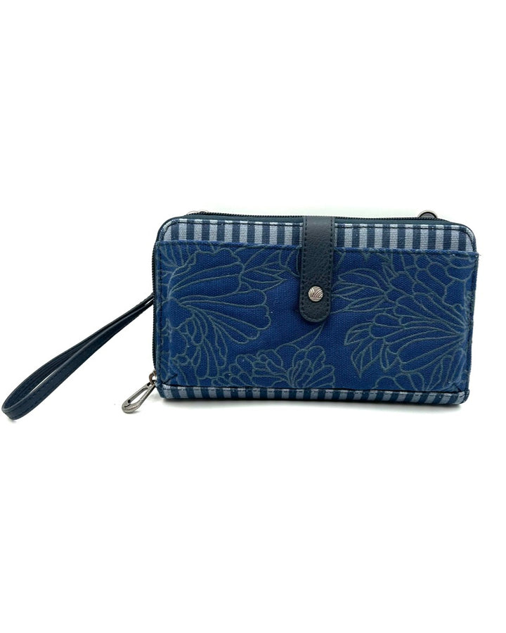 Blue Pattern Crossbody Bag / Wristlet