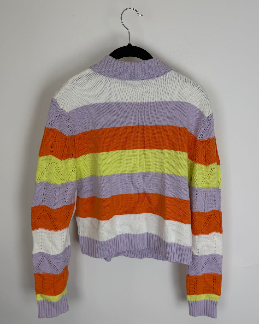 Multi Color Striped Knit Cardigan - Size 4/6