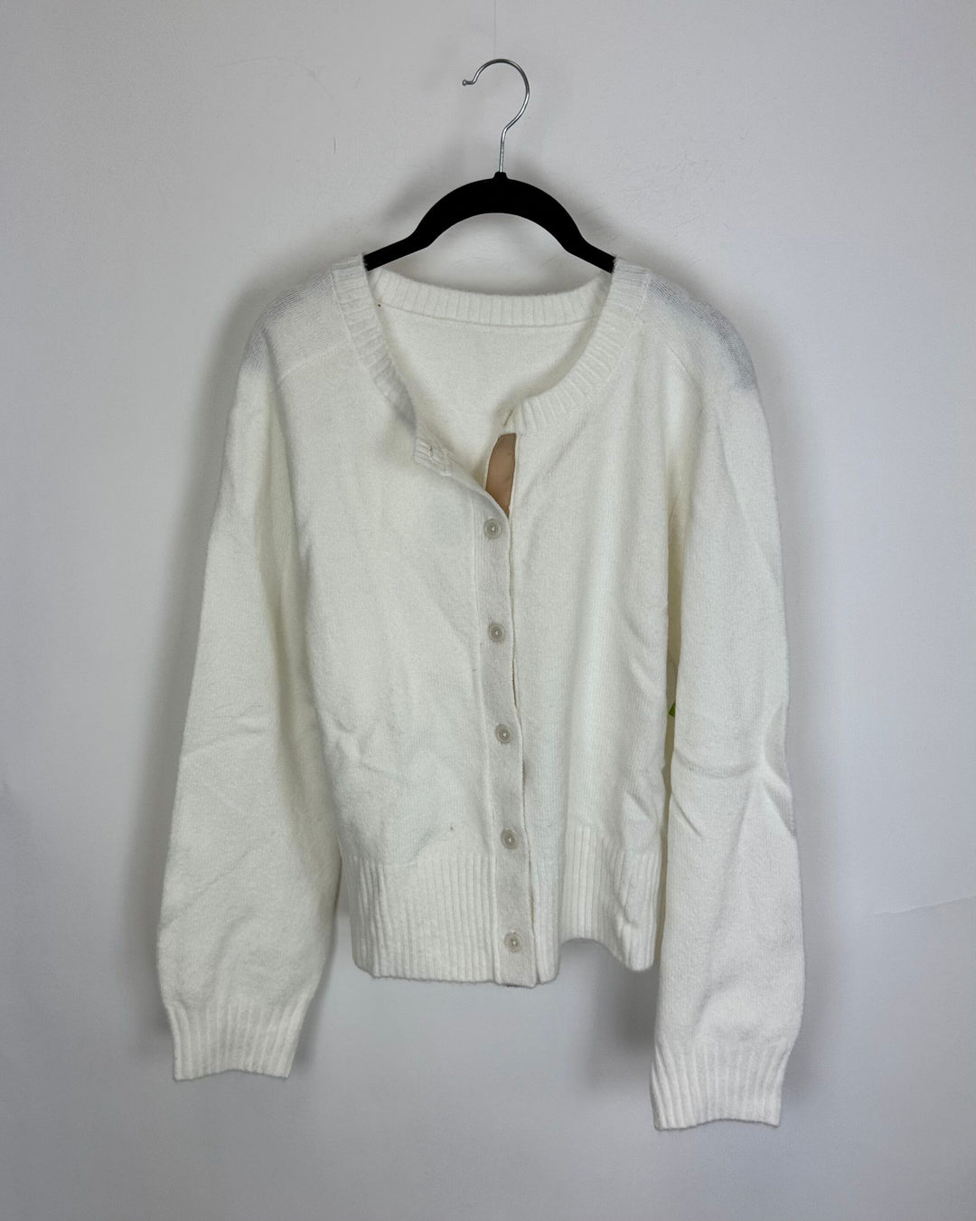 White Button Down Sweater - Size 4/6