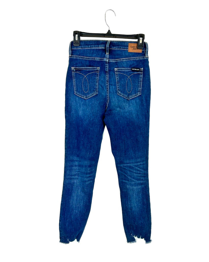 Dark Wash High Rise Skinny Jean - Size 28