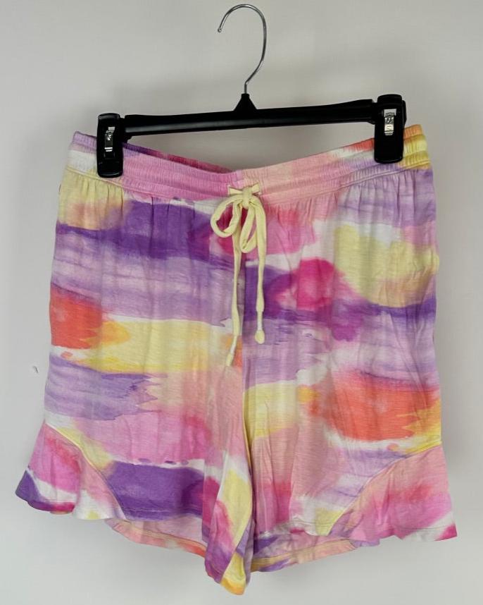 Light Pastel Lounge Shorts With Drawstring - Size 6