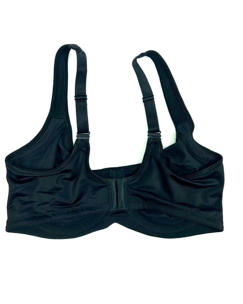 Black Thick Strap Unpadded Bra - Size 38C