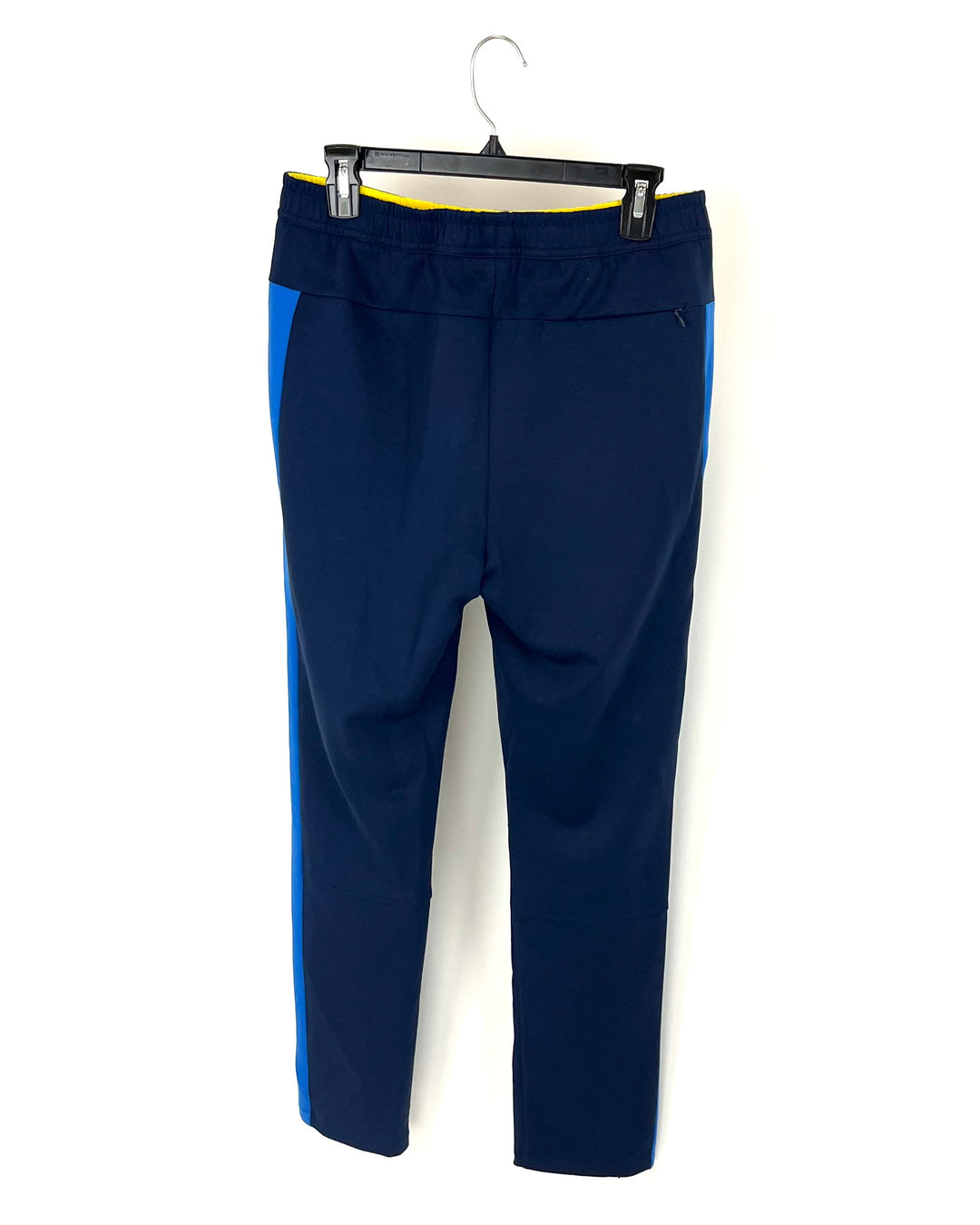 MENS Dark Blue Joggers with Royal Blue Line Detail - Small