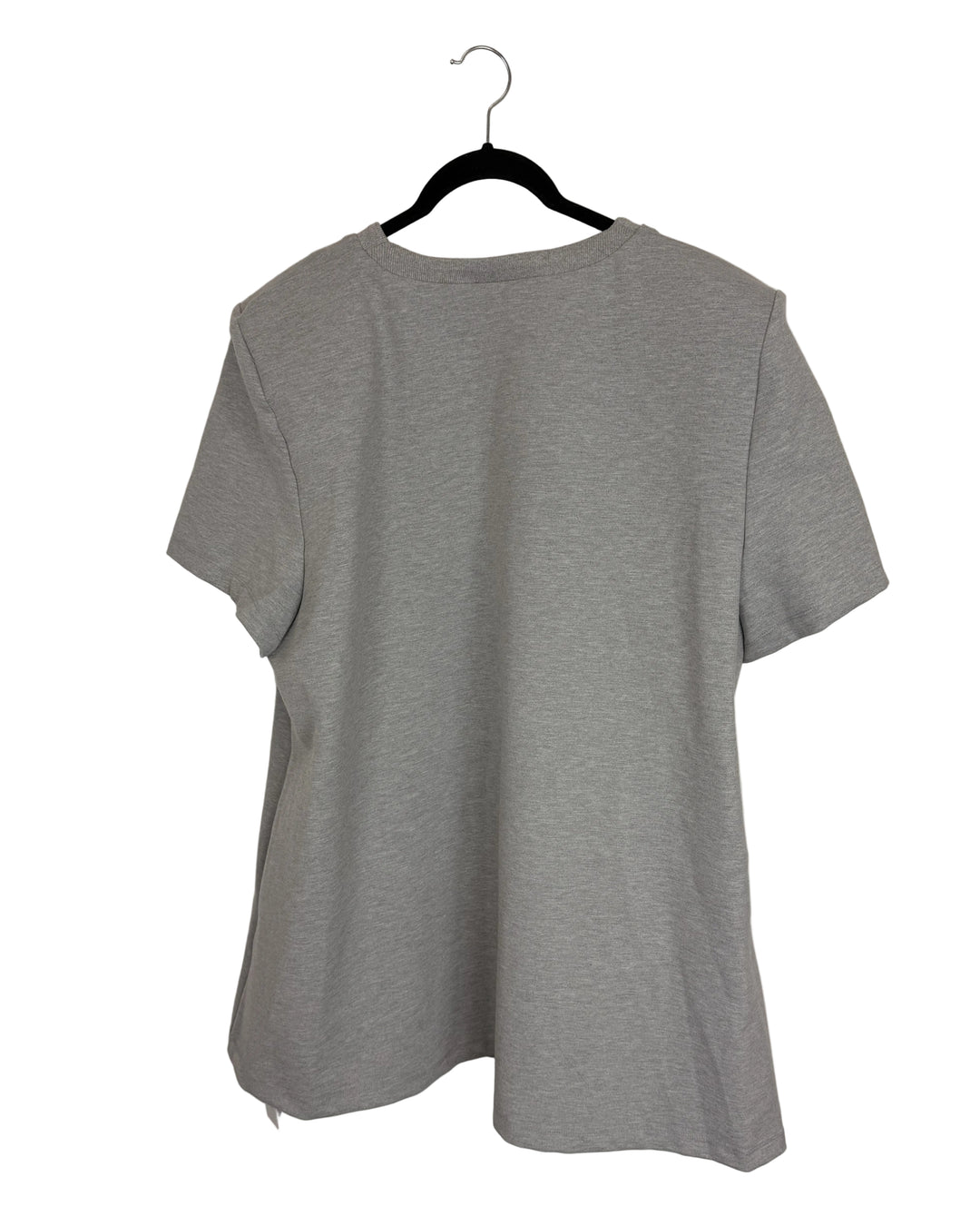 V Neck Gray Top- Size 18/20