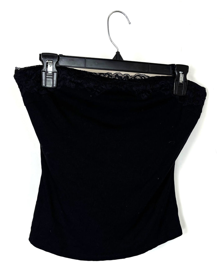 Strapless Black Lace Top - Size 6/8