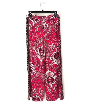 Pink Paisley Pajama Pants - Small