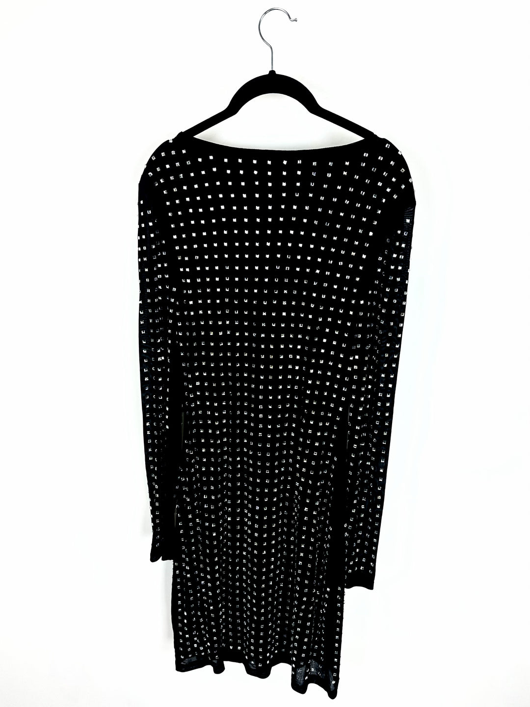 Black Long Sleeve Dress With Gemstones- Size 4/6