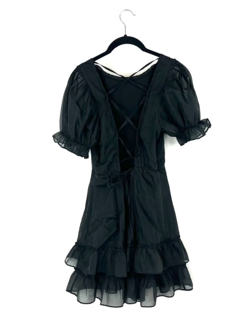 Black Ruffled Dress - Size 2/4