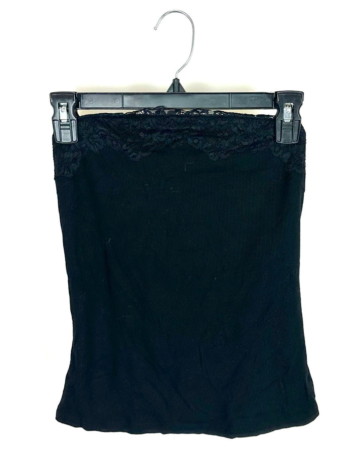 Strapless Black Lace Top - Size 6/8