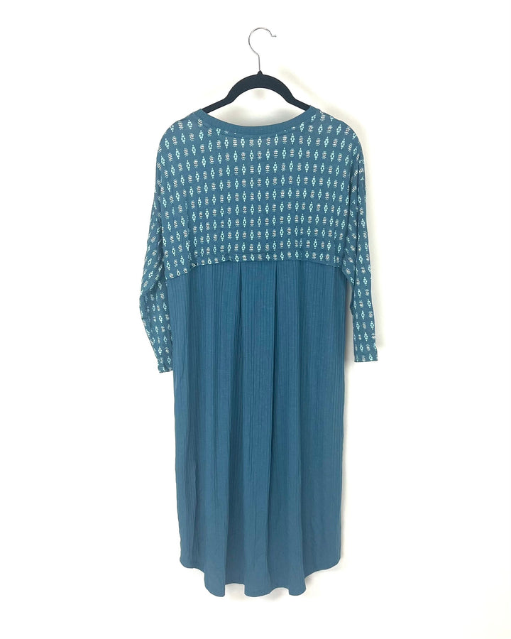 Blue Pattern Soft Dress - Size 4/6