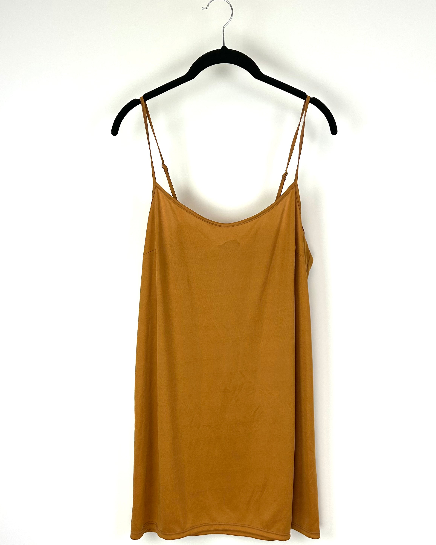 Brown Ruffle Dress - Small