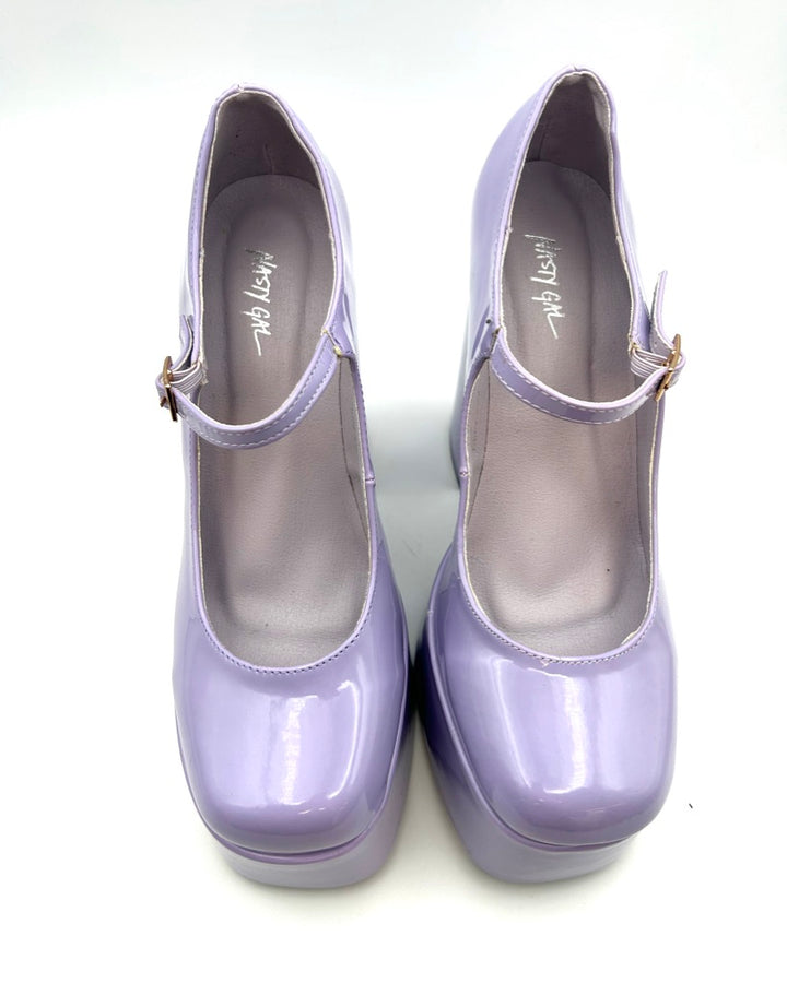 Nasty Gal Lilac Platform Mary Jane Heels - Size 6