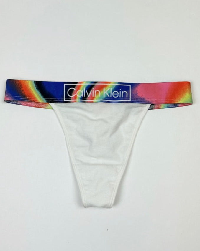 White Rainbow Thong - Small