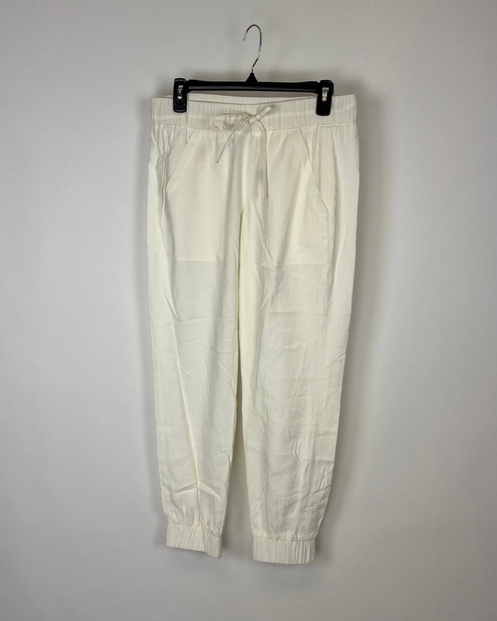 White Lightweight Cargo Joggers - Small