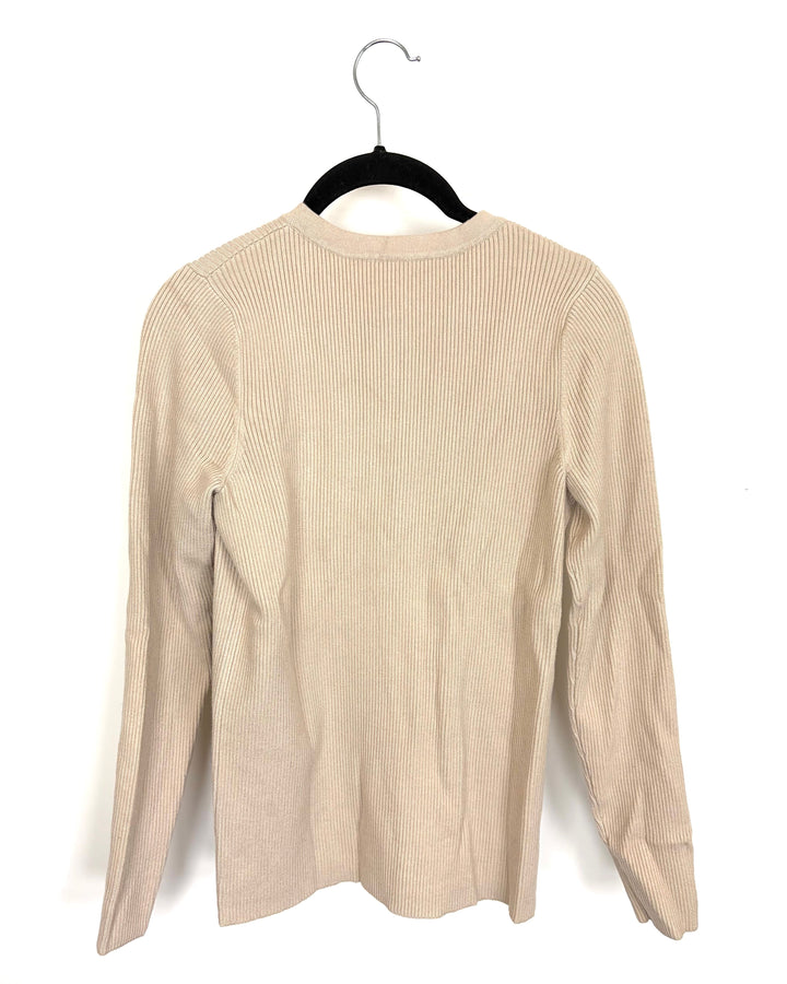 Tan Quarter Button Down Top - Size 2/4