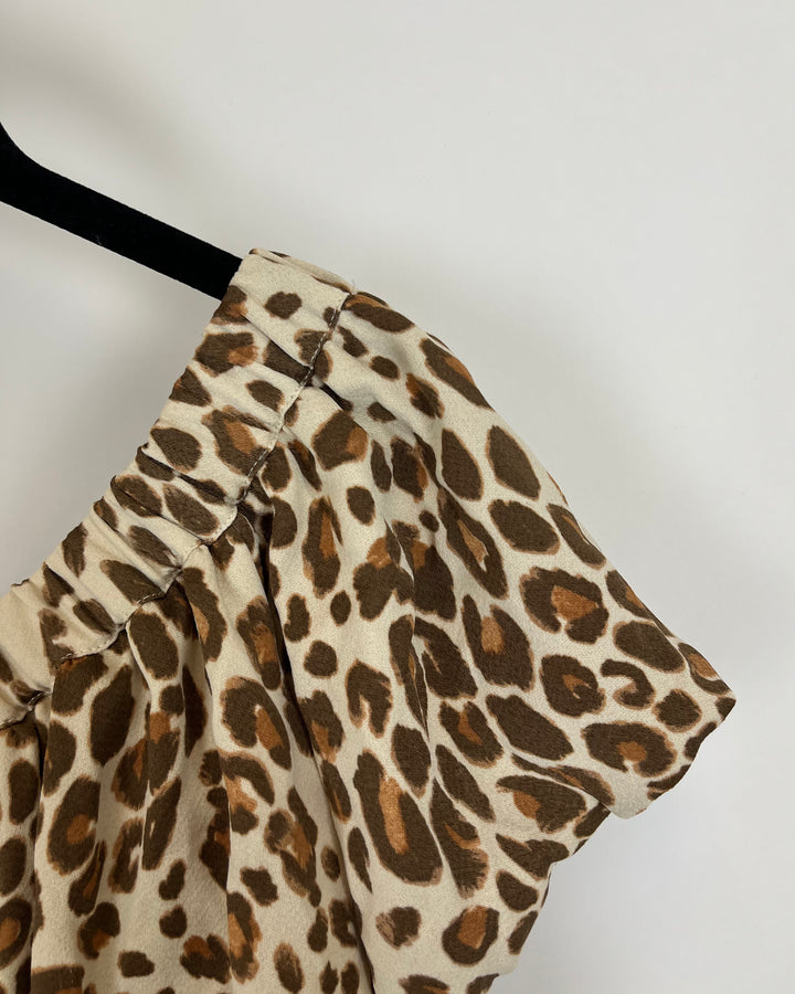 Cheetah Off The Shoulder Top - Size 4/6