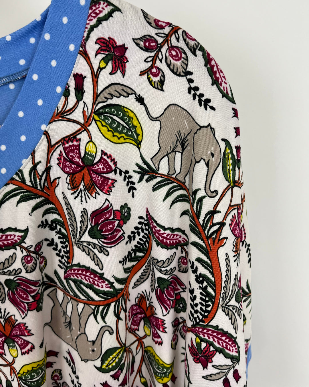 Elephant Pattern Lounge T-Shirt - Size 1X