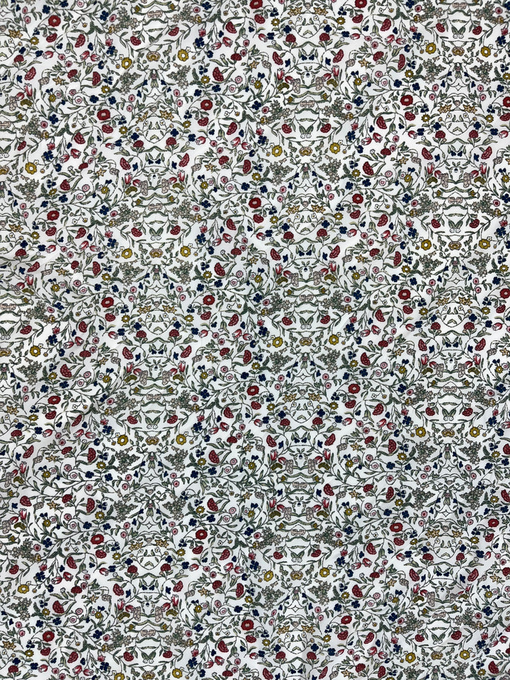 Yellow, Red, Blue and Pink Floral Printed Multi Wear Scarf