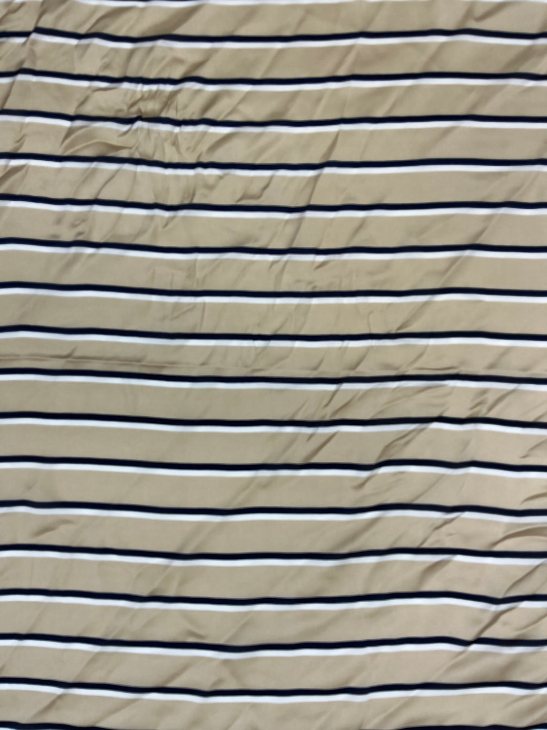 Nude, Navy Blue and White Striped Printed Multi Wear Scarf