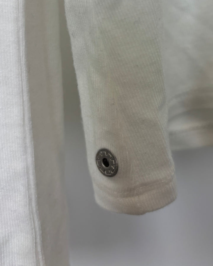 White V Neck Long Sleeve - Size 2/4