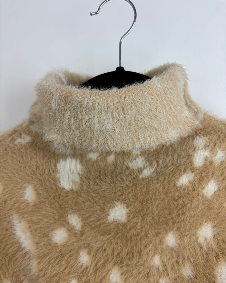 Tan Fuzzy Sweater - Size 4/6