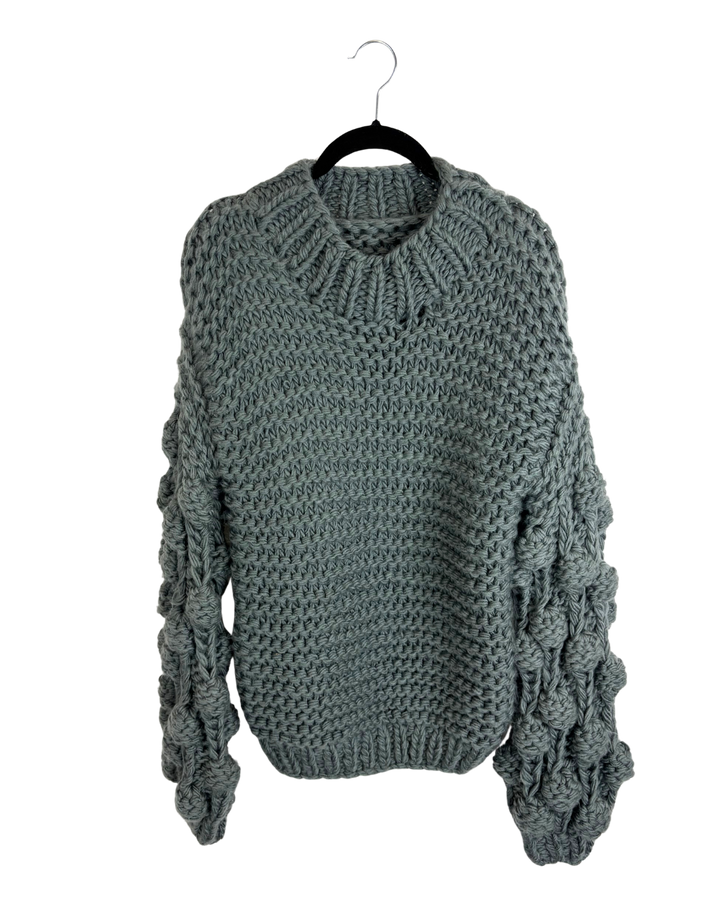 Gunmetal Multi-Textured Sweater - Size 4/6