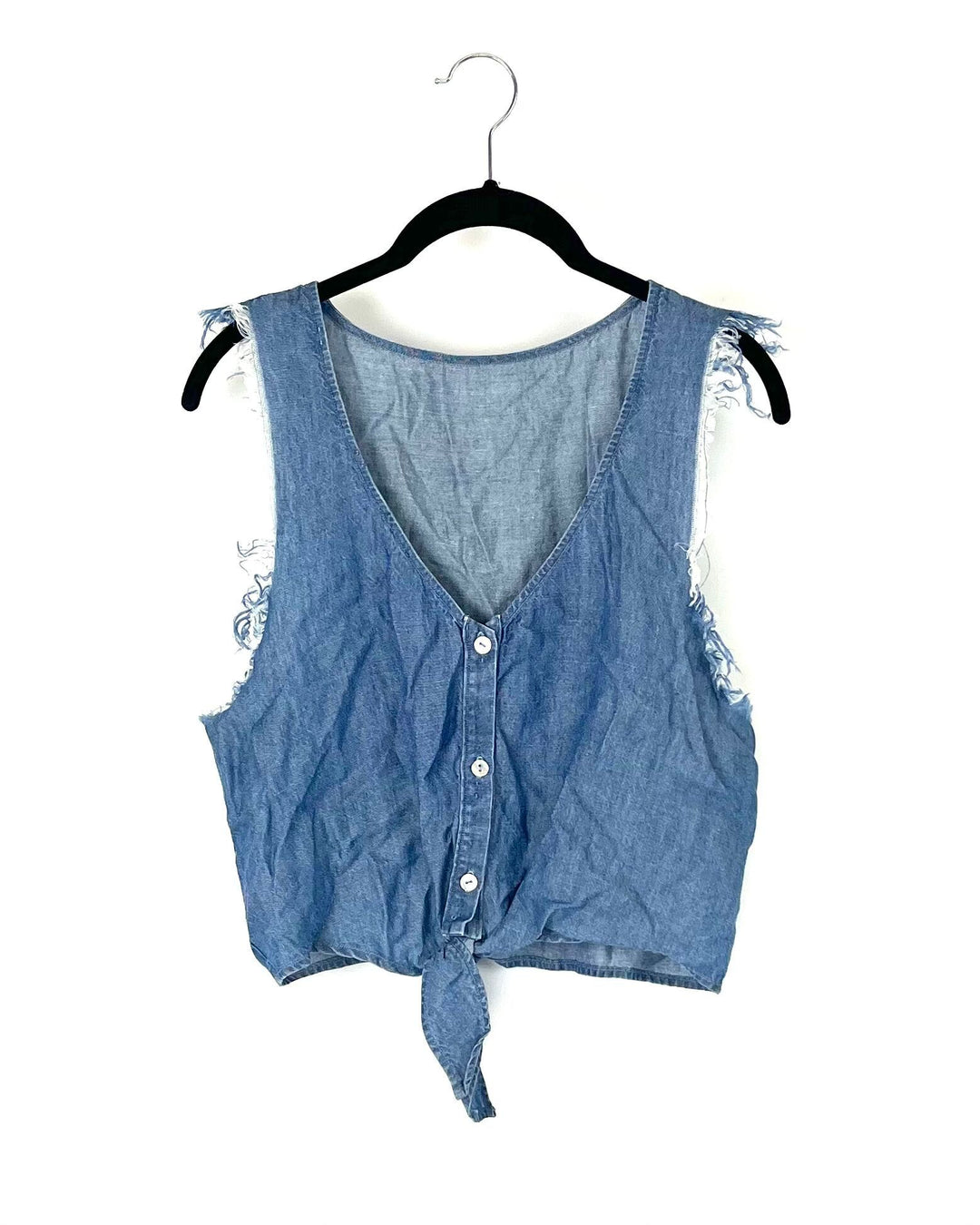 Denim Front Tie Top - Small