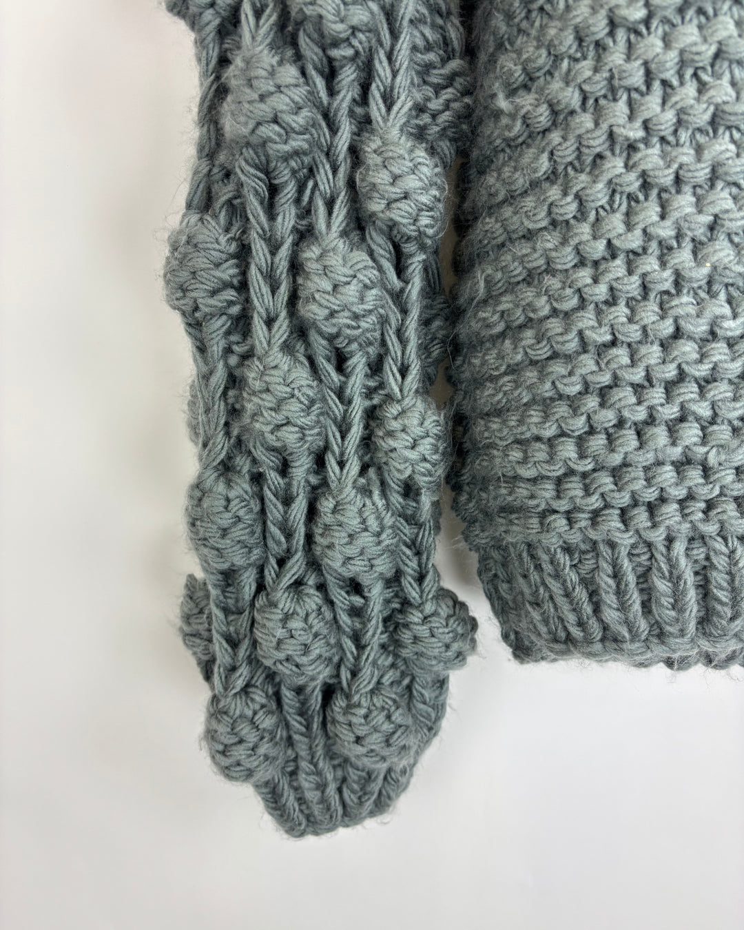 Gunmetal Multi-Textured Sweater - Size 4/6