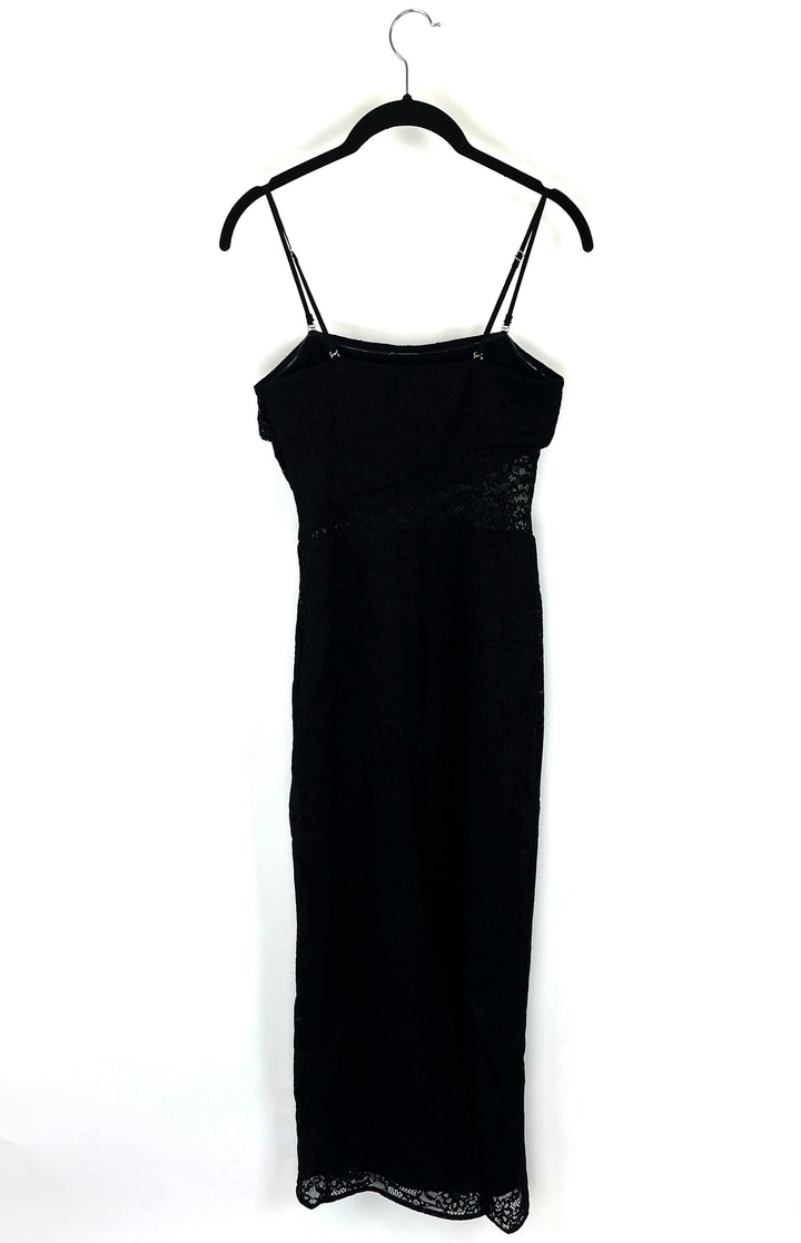 Convertible Strap Black Lace Dress - Size 00