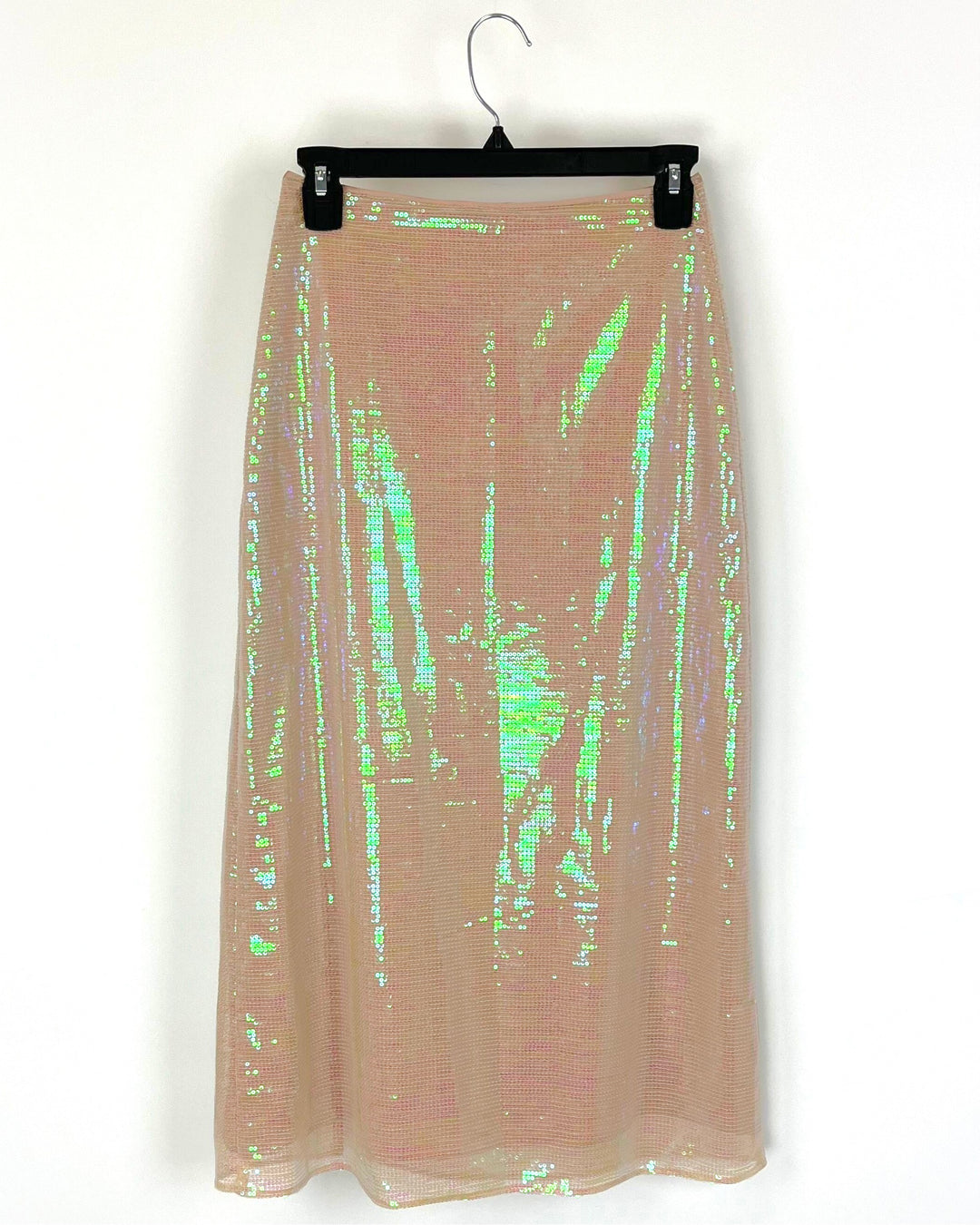 Nude Sequin Skirt - Size 0, 2, and 8