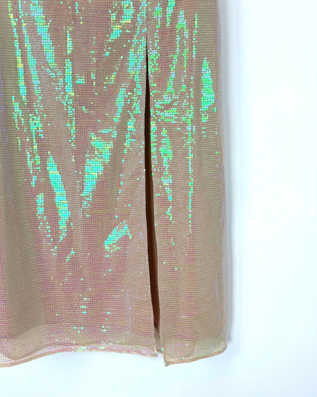 Nude Sequin Skirt - Size 0, 2, and 8