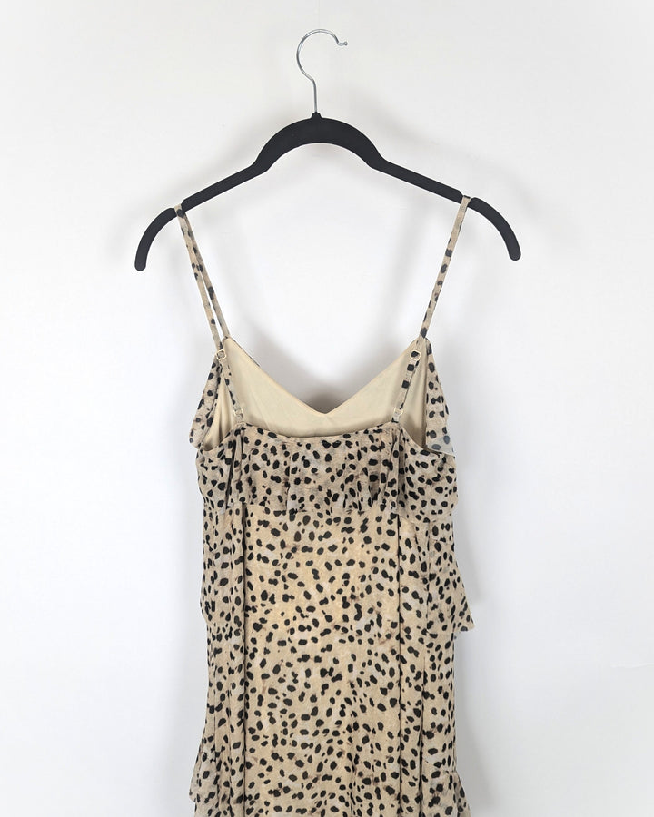 Cheetah Print Ruffle Dress - Size 4/6