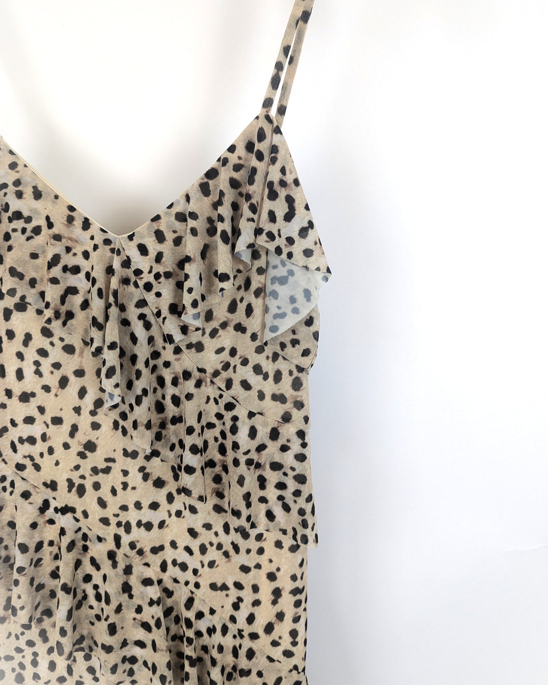 Cheetah Print Ruffle Dress - Size 4/6