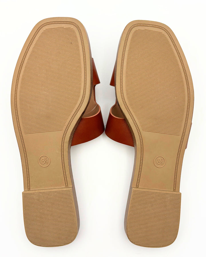 A New Day Brown Slides - Size 8.5