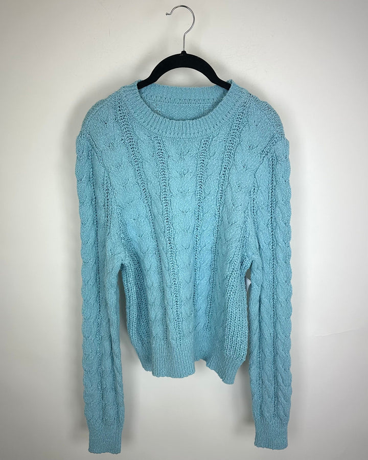 Baby Blue Knit Sweater - Size 6/8