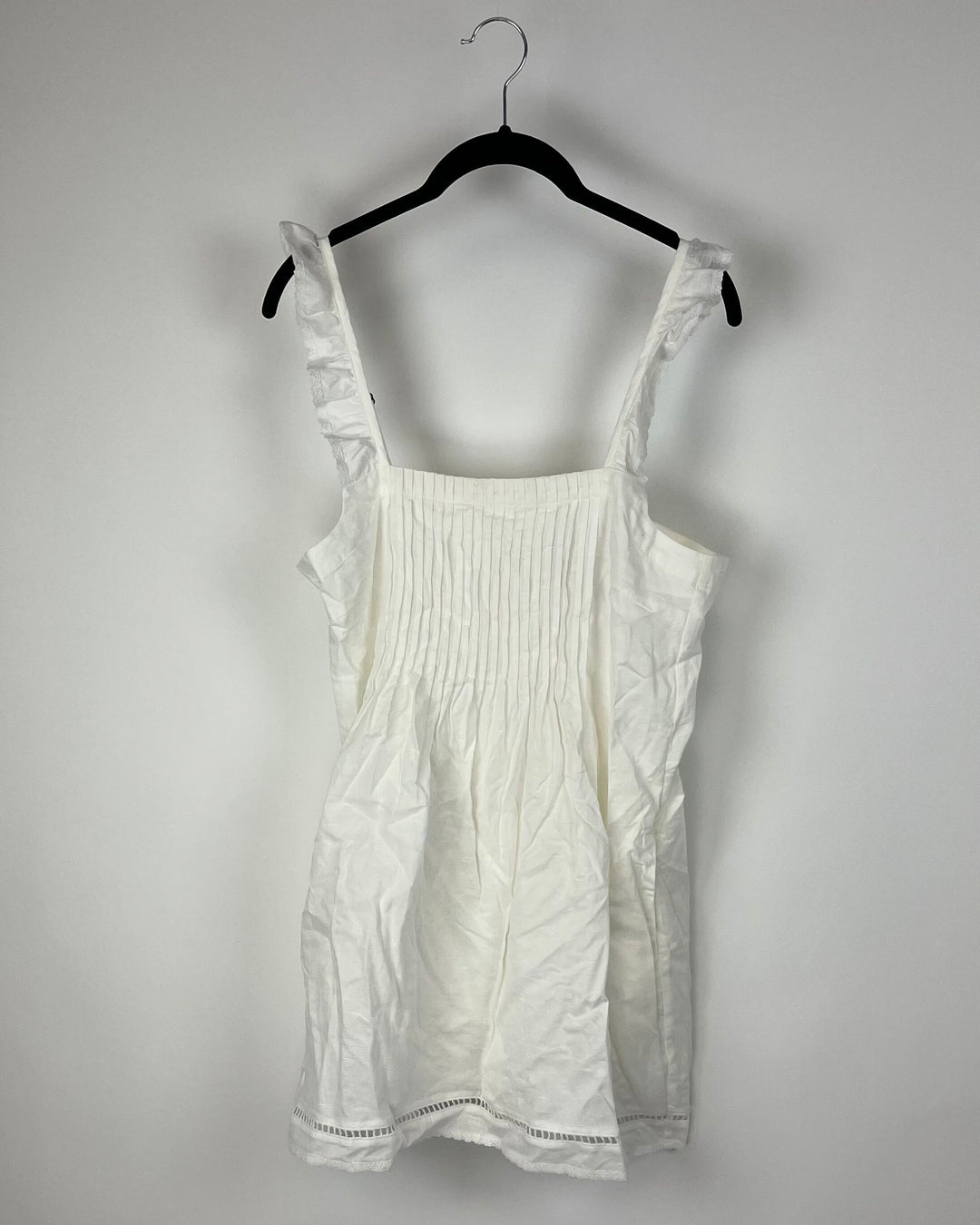White Ruffle Strap Dress - Small
