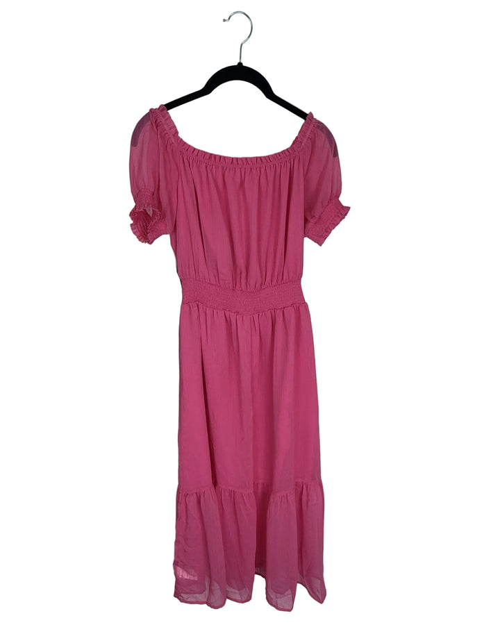 Pink Off The Shoulder Dress- Size 2/4