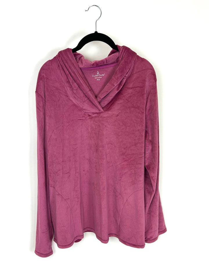 Mauve Fleece Long Sleeve Top - Size 6/8 and 18/20