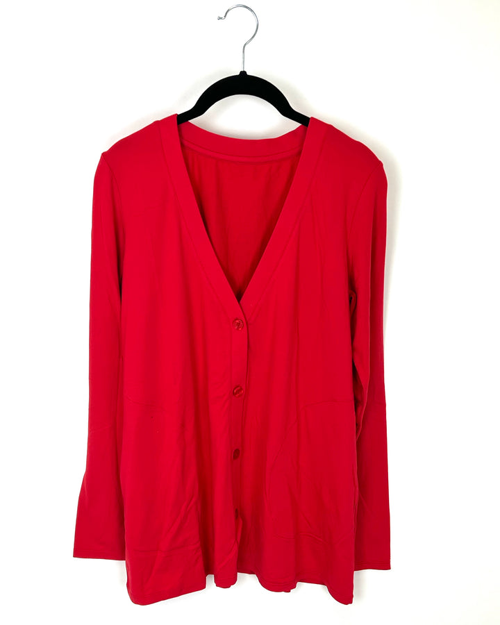 Red Cardigan - Size 6/8