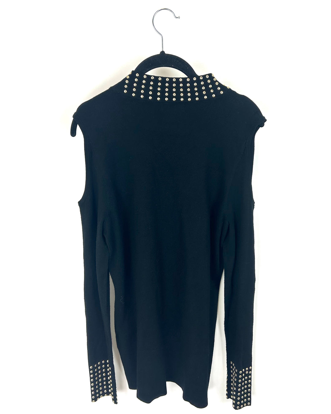 Black Studded Cutout Sweater - Medium
